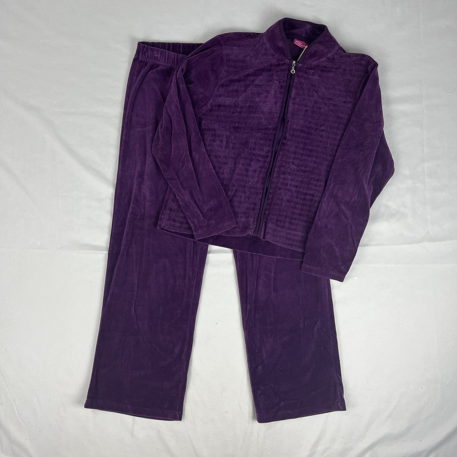 Dark Purple Velvet Tracksuit