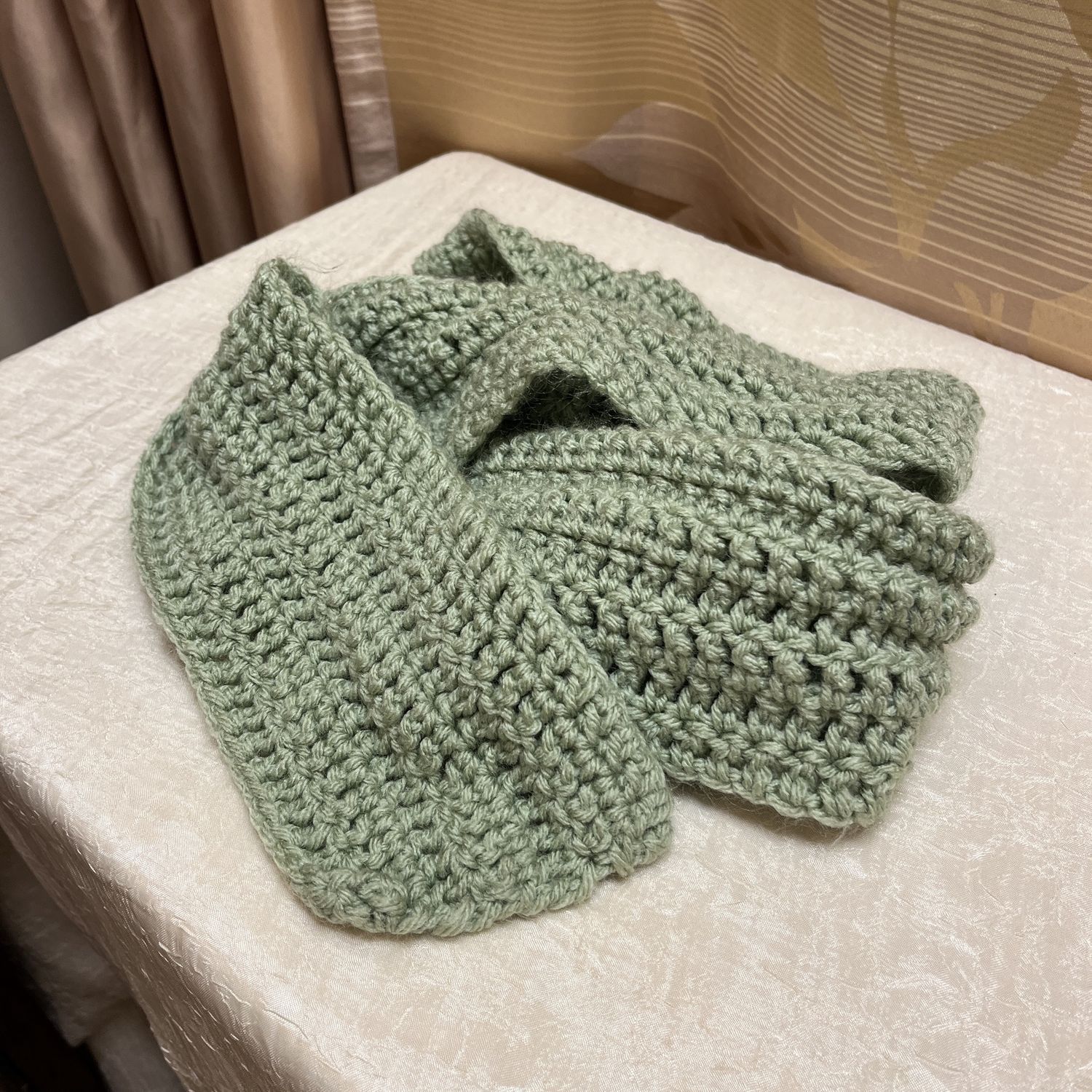 sage green scarf