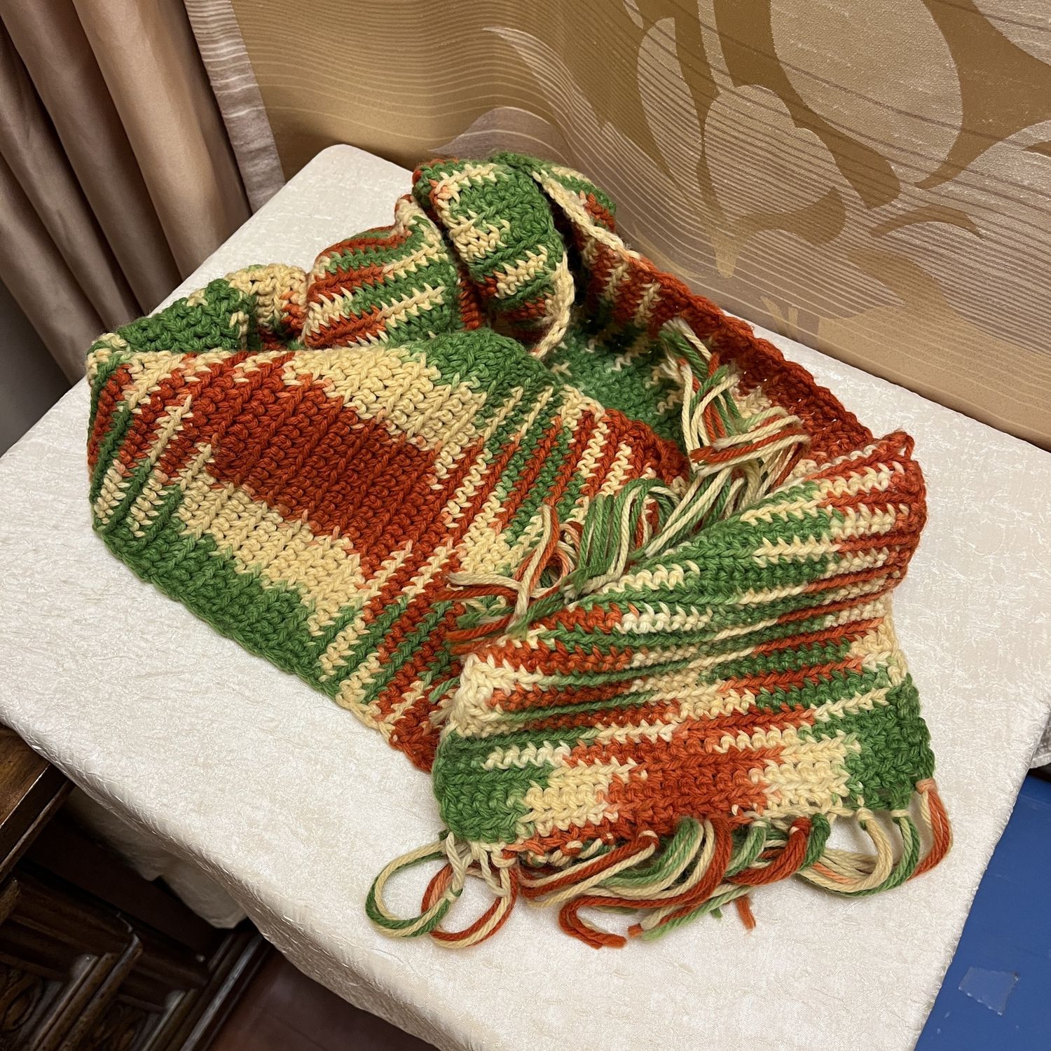 rasta colored scarf