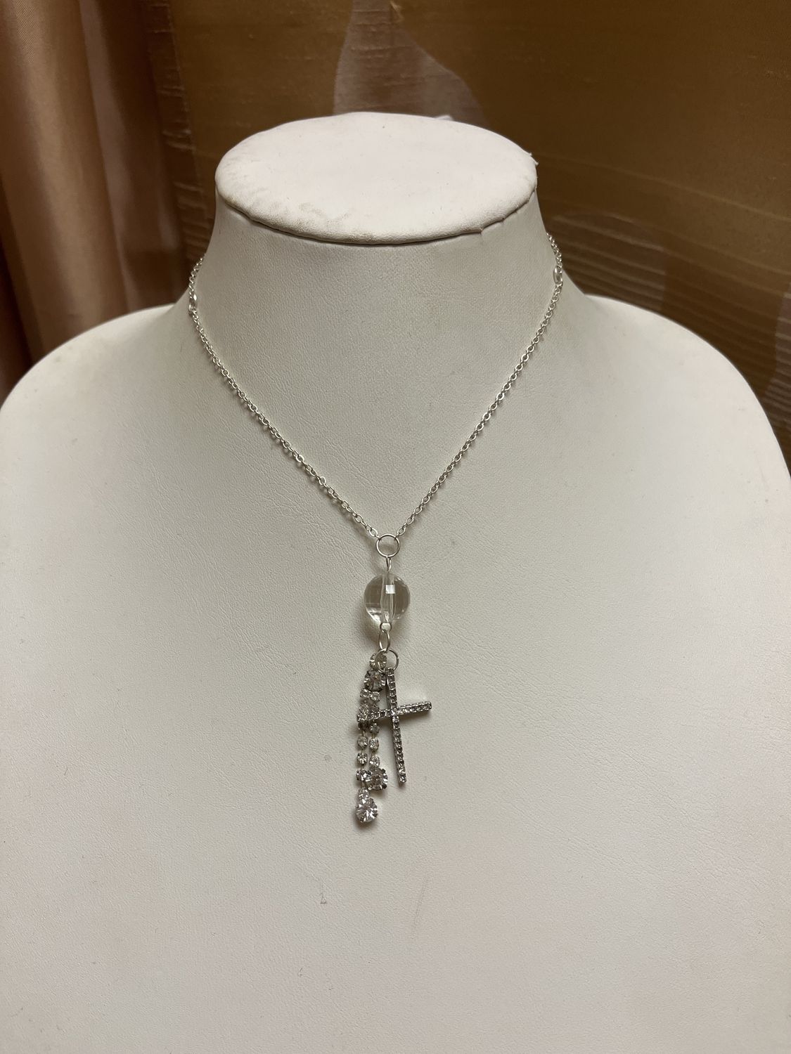 silver cross necklace