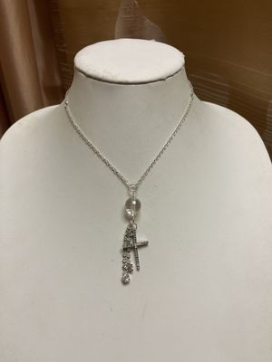 silver cross necklace