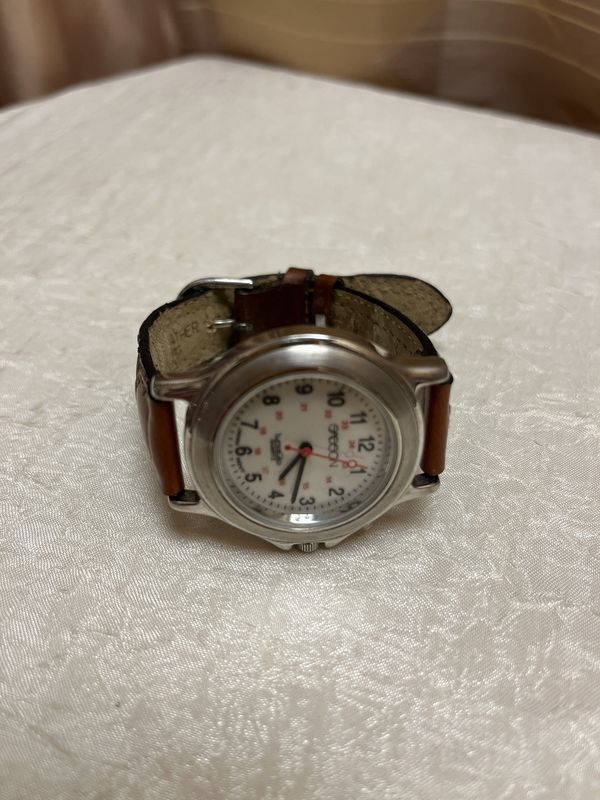 brown leather watch