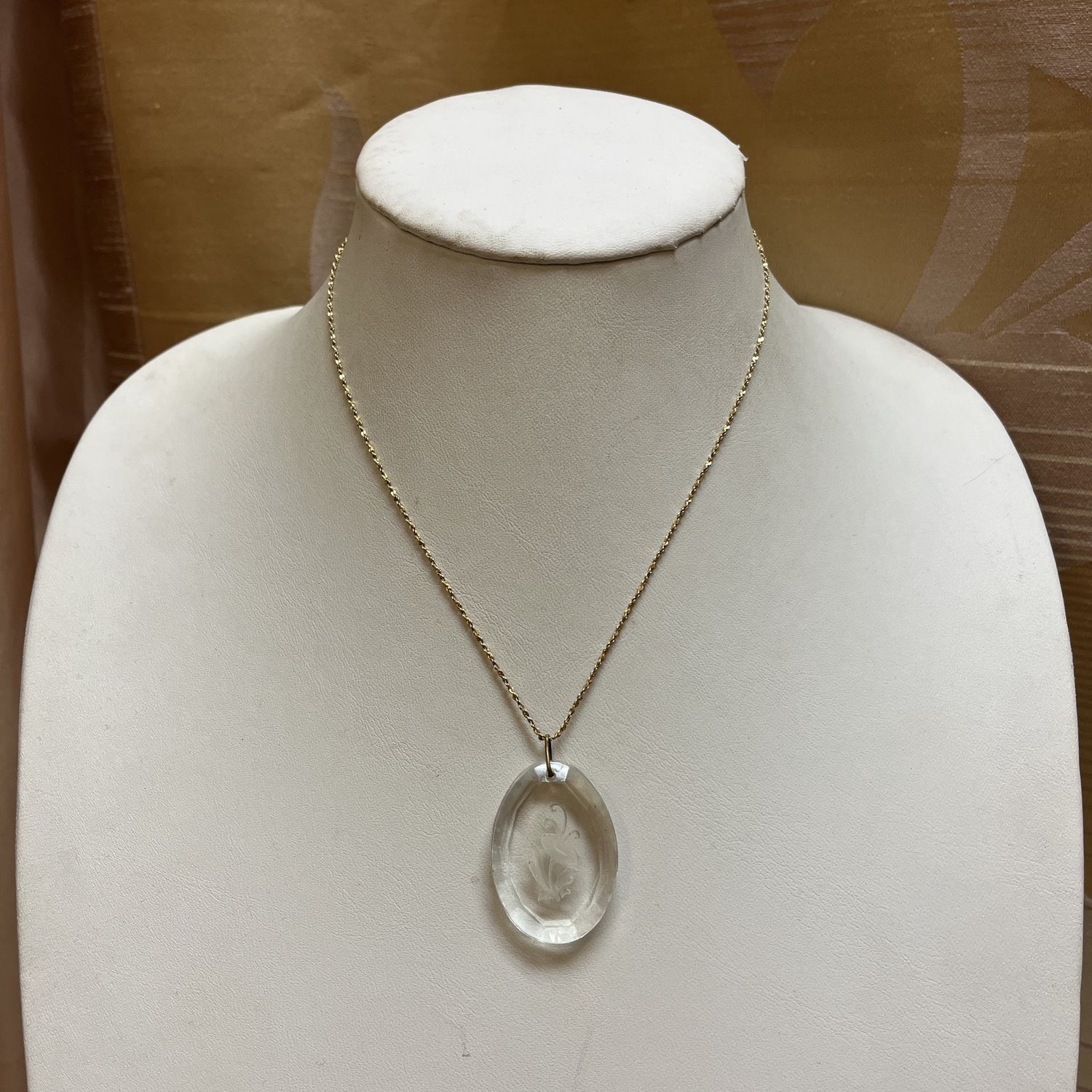 glass flower necklace