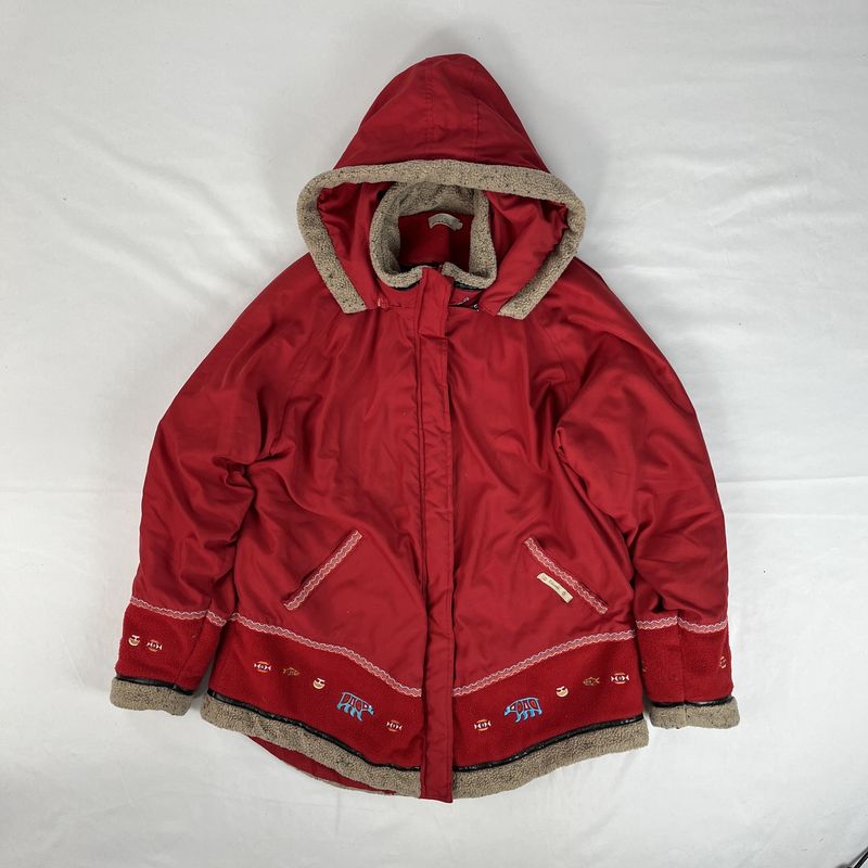 INUK Adjustable Red Winter Coat