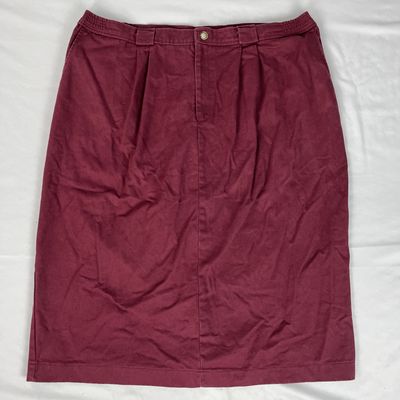 Mauve Denim Skirt