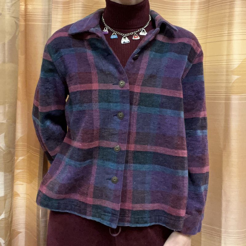 plaid flannel blazer