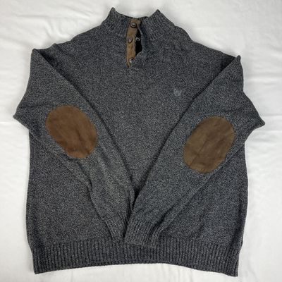 chaps heathered button sweater