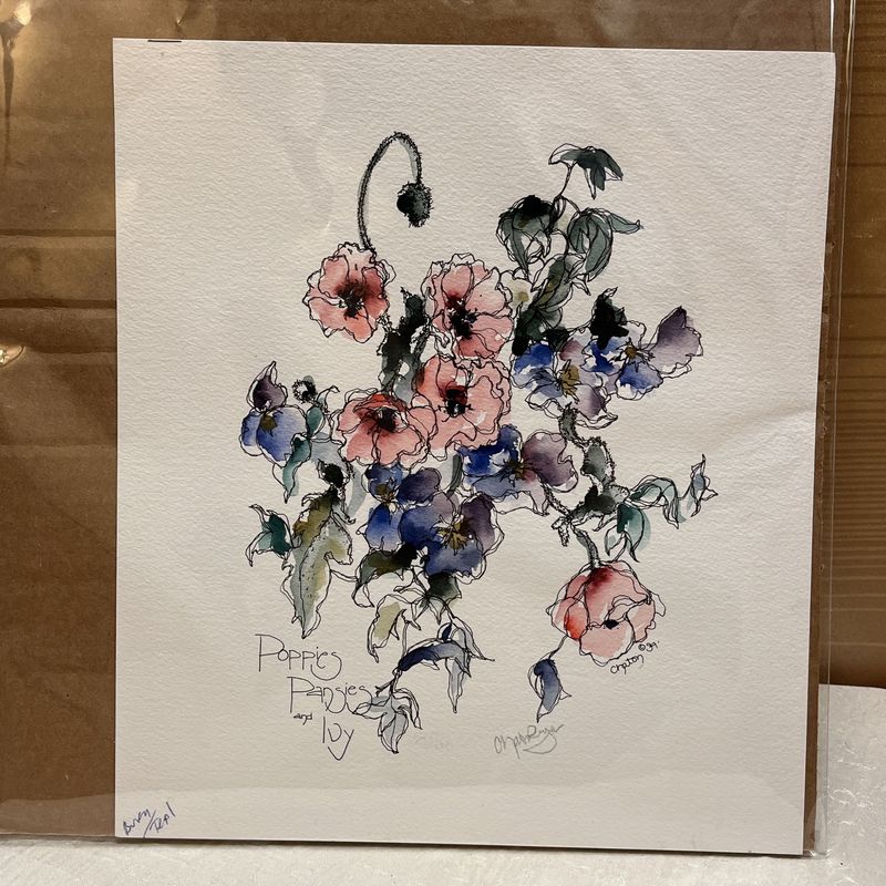 pansies print