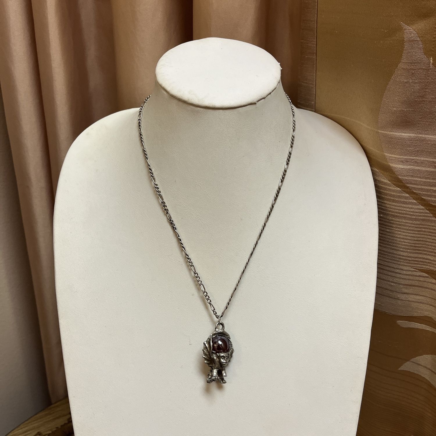 red crystal gargoyle necklace