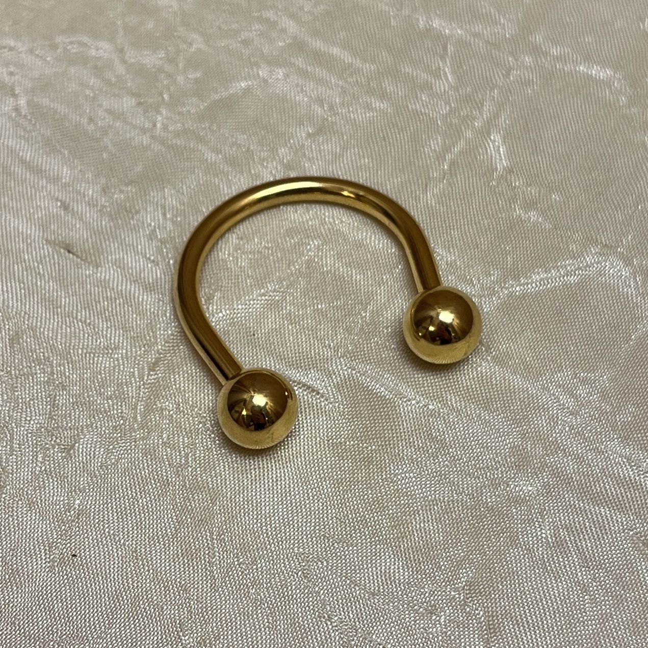 gold large bull nose ring