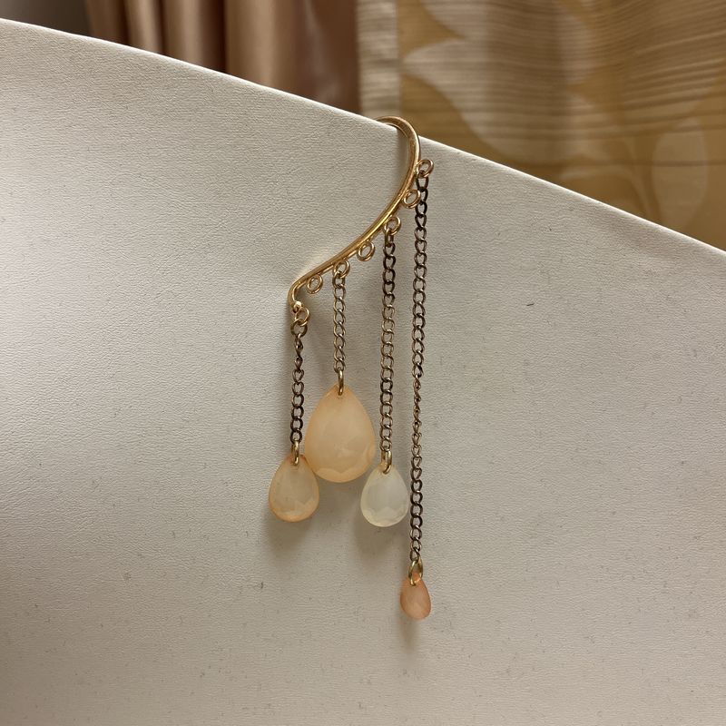 Peach Drop Ear Cuff