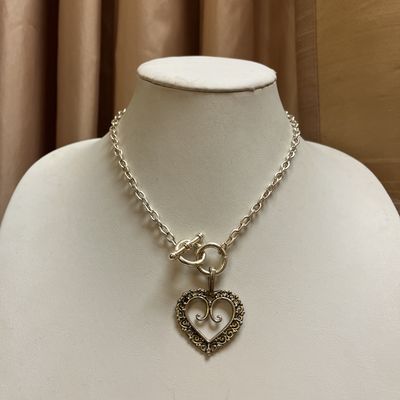 Silver Heart Pendant Necklace
