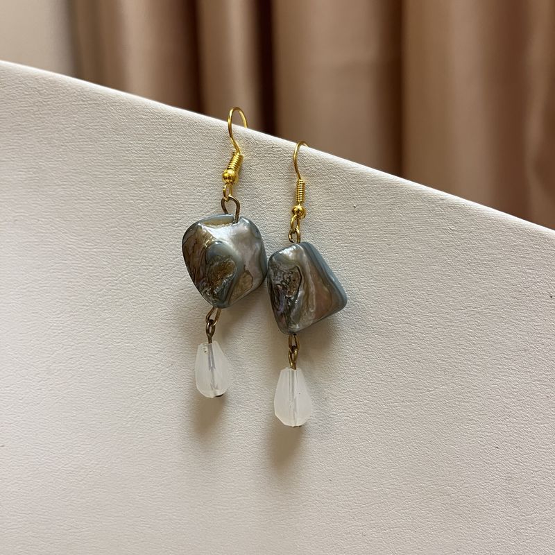 blue shell earrings