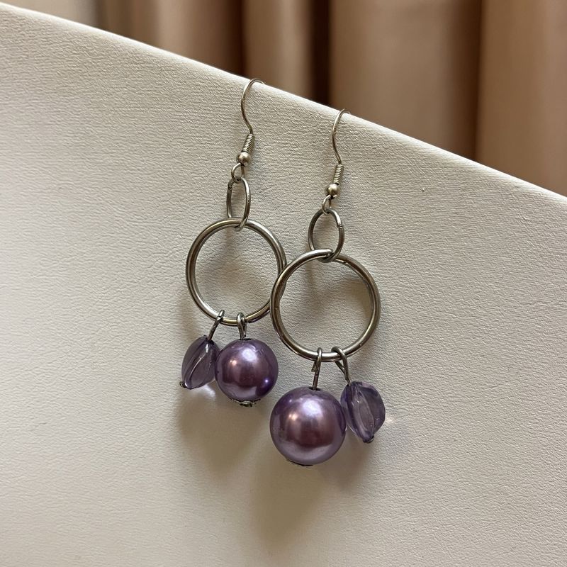 grape drop earrings