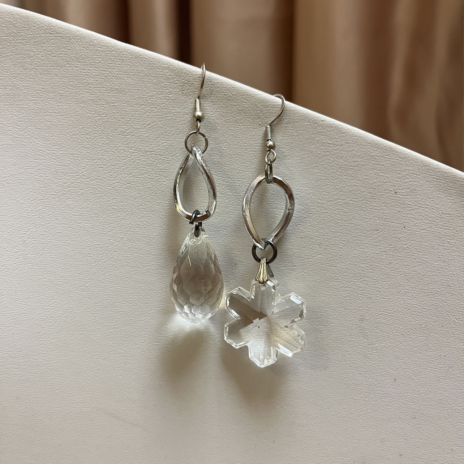 crystal snowball earrings