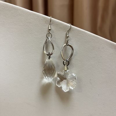 crystal snowball earrings