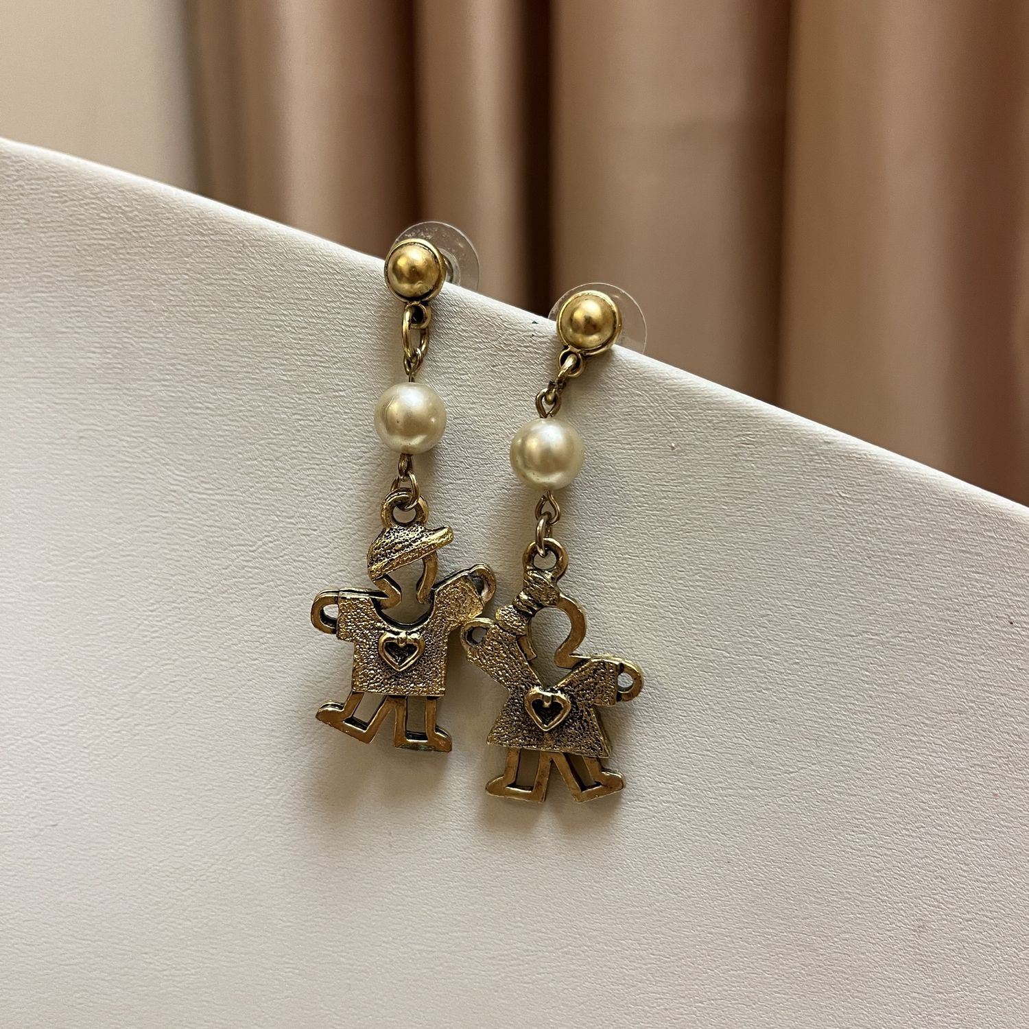 bronze kid earrings