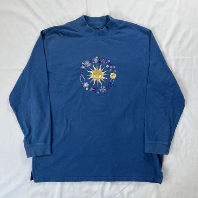 navy etherial collared tee