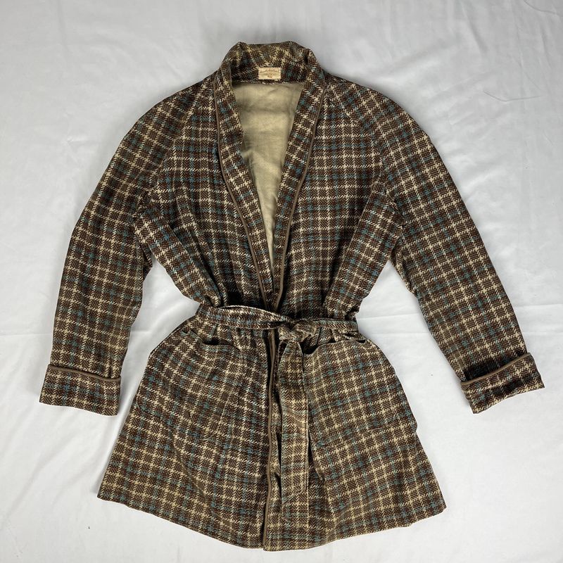 plaid vtg robe jacket