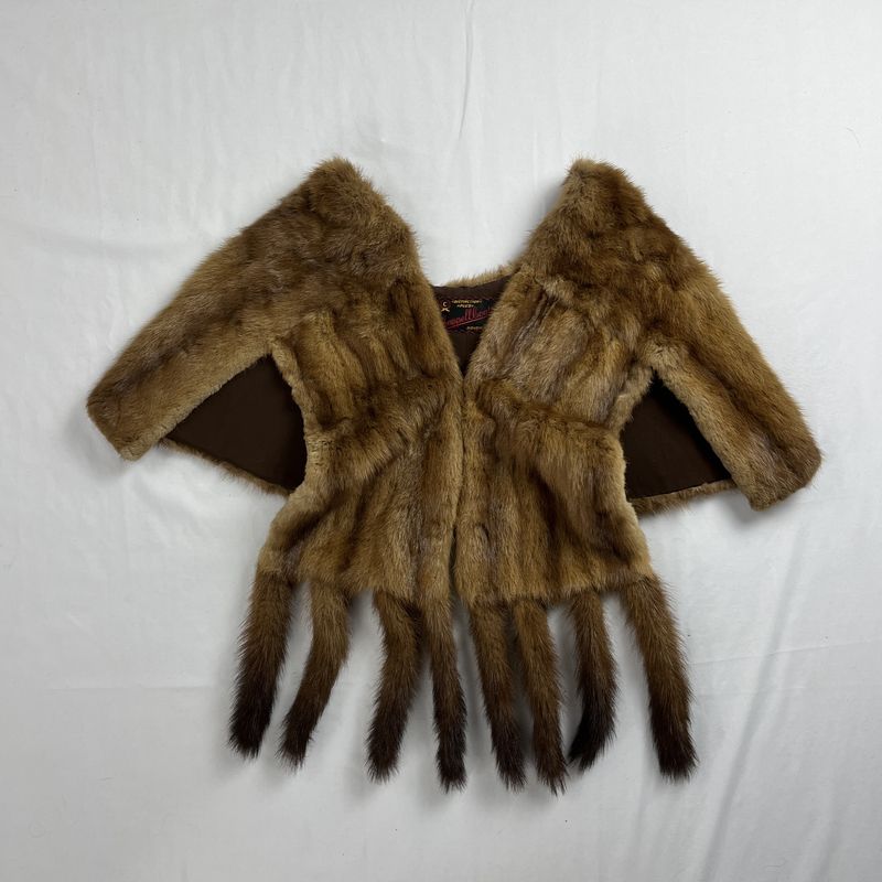 mink fur shaw