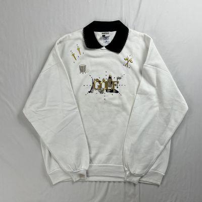 golf collar crew neck