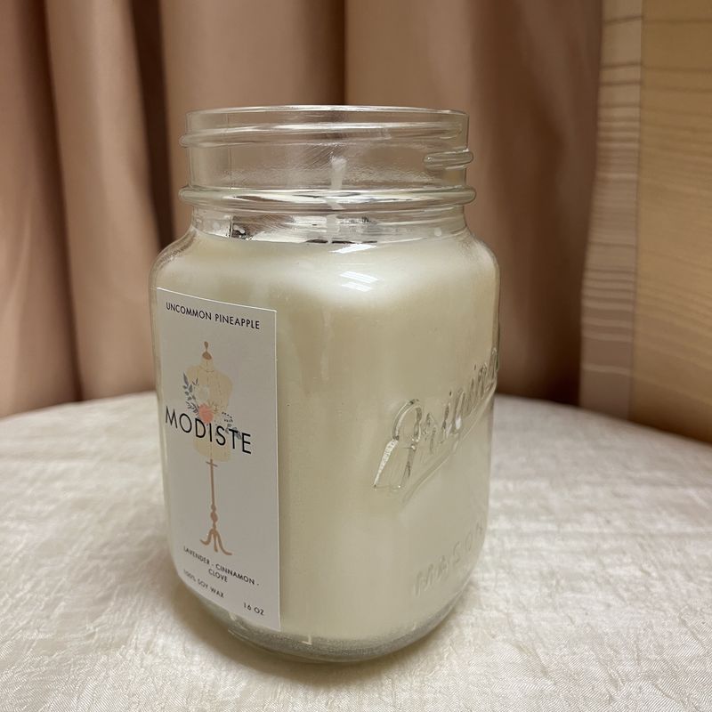 Modiste Mason Jar Mug Candle