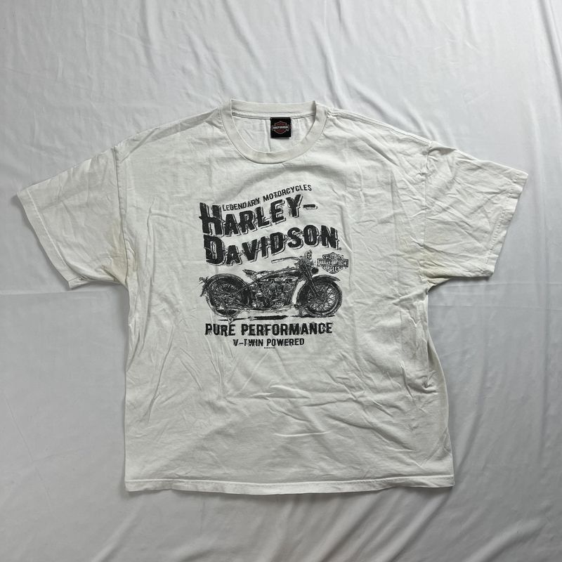 White Harley Davidson Tee