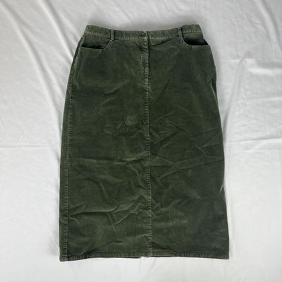 green corduroy skirt
