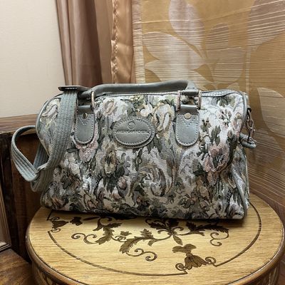 grey tapestry tote