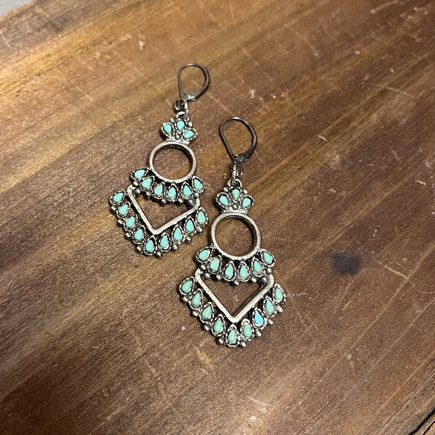 turquoise bold earrings