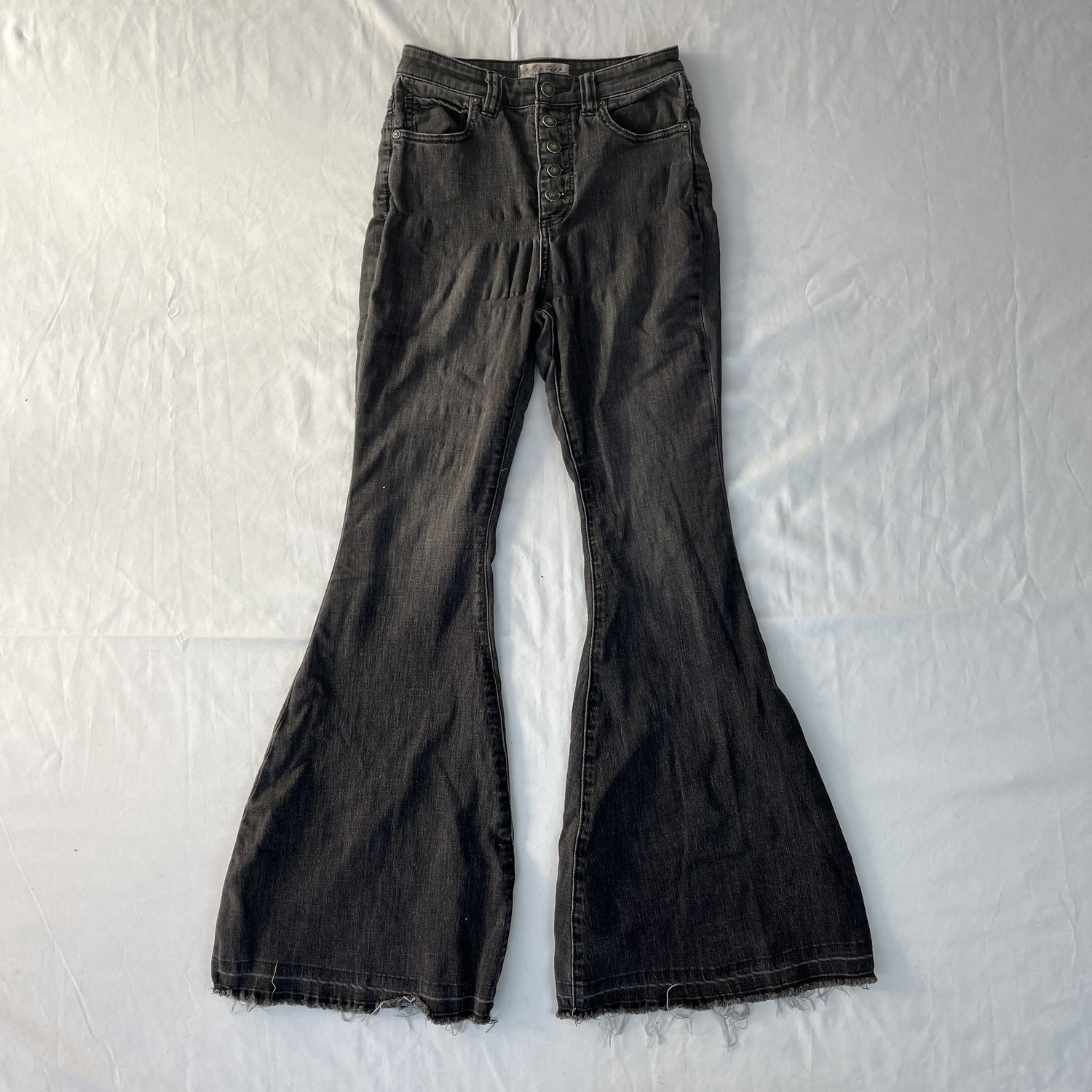 black extra flare jeans