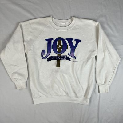 joy jesus white crew