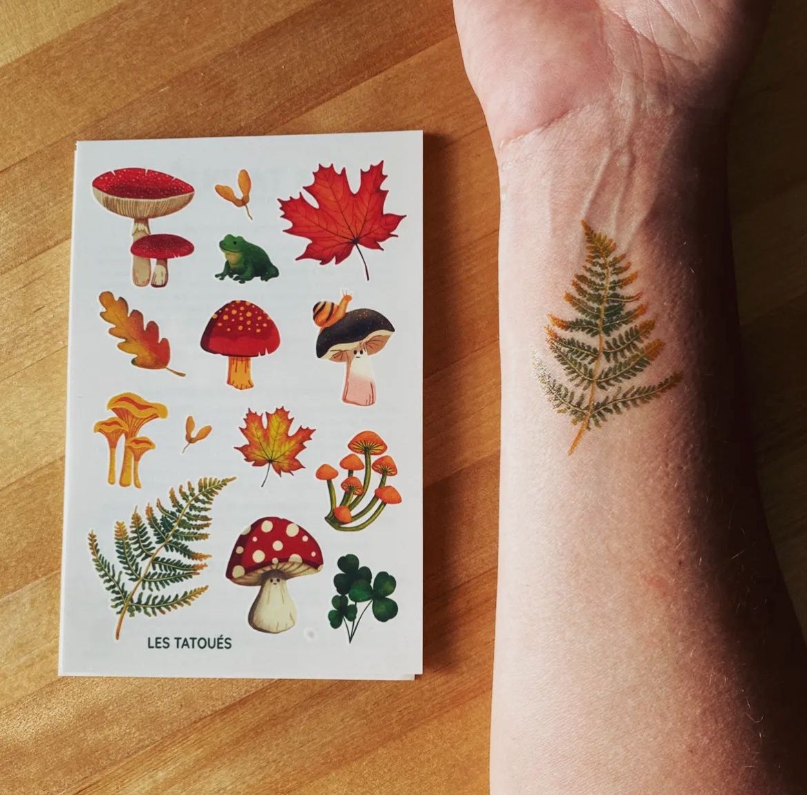 The Mushrooms temporary tattoo