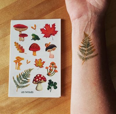 The Mushrooms temporary tattoo