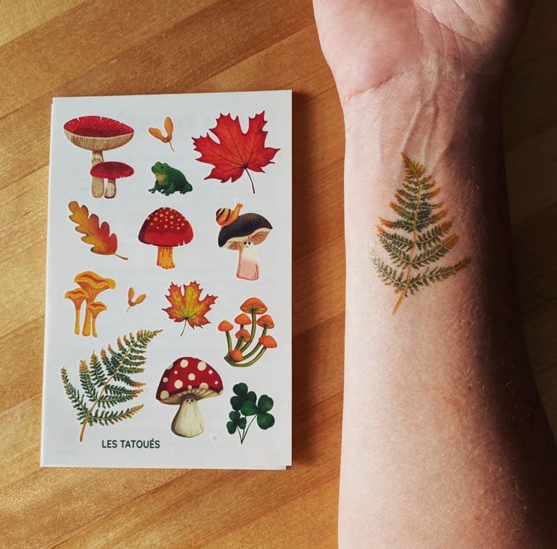 The Mushrooms temporary tattoo