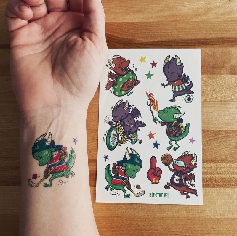 Dragons - temporary tattoos