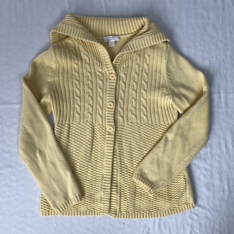 Yellow Knit Cardigan