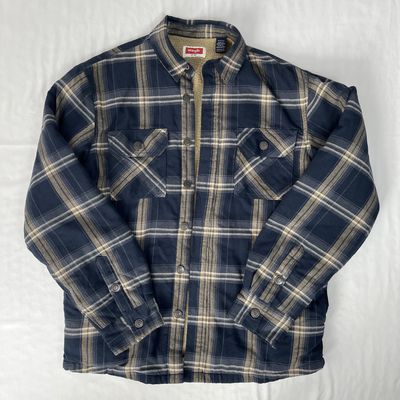wrangler plaid fleece flannel