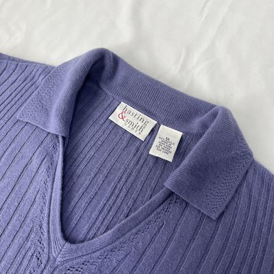 delicate purple knit top