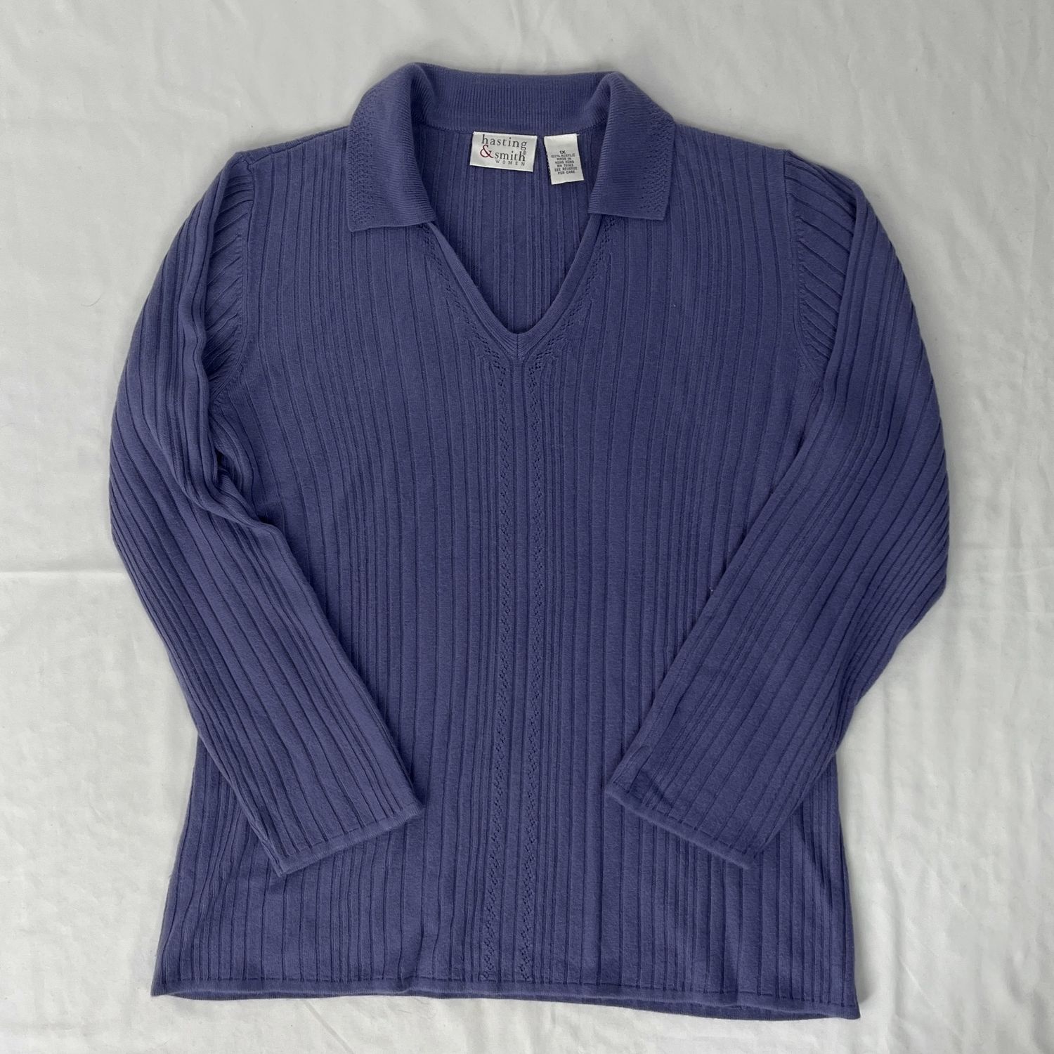 delicate purple knit top
