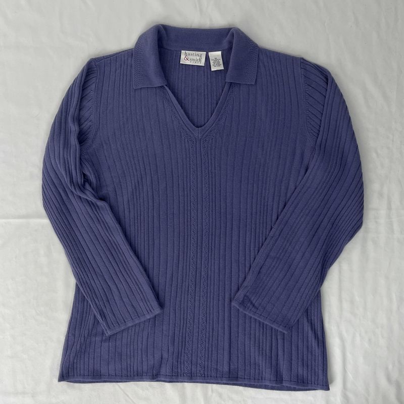 delicate purple knit top