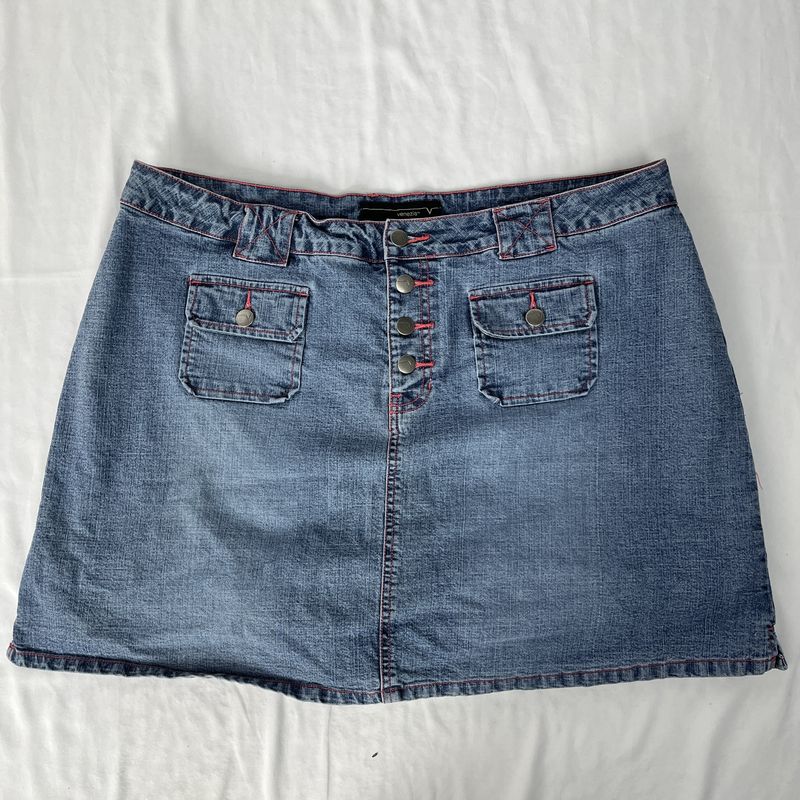 y2k denim skort