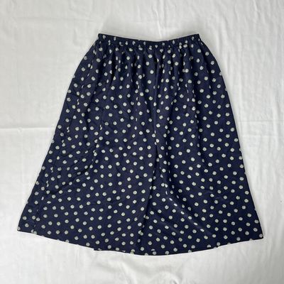 blue polka dot skirt