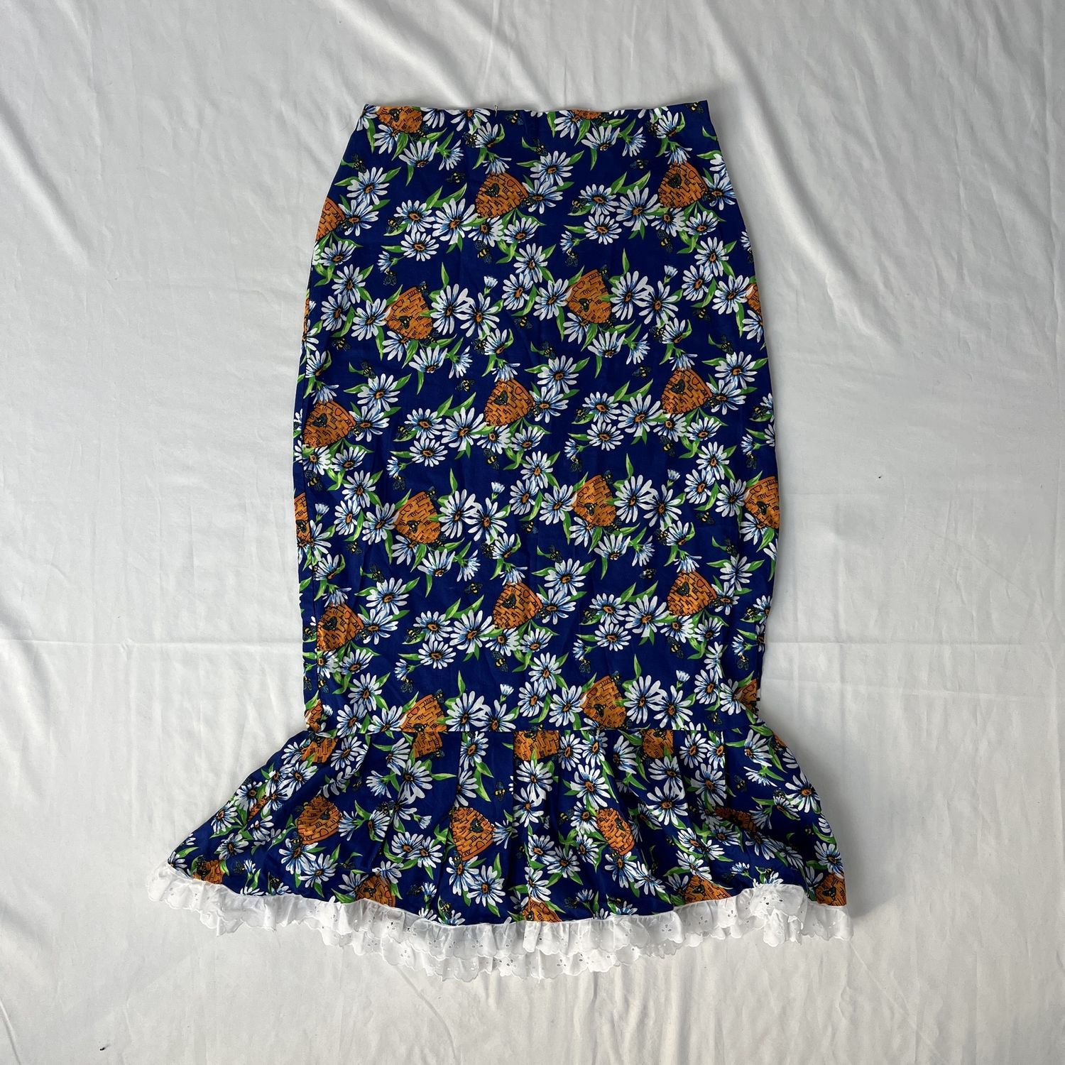 navy honey bee skirt