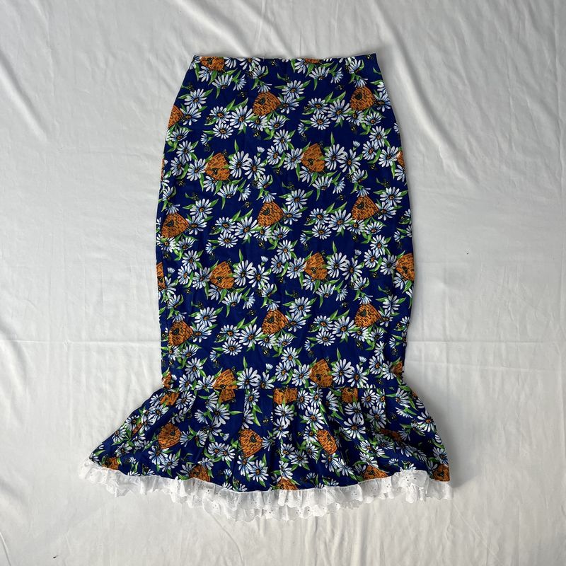 navy honey bee skirt