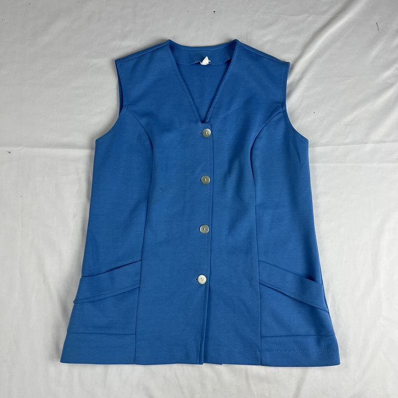 blue blazer vest