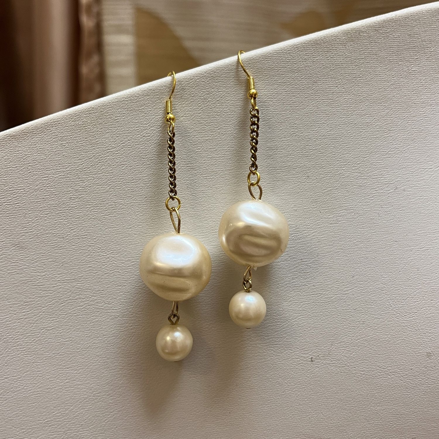 lumpy pearl earrings