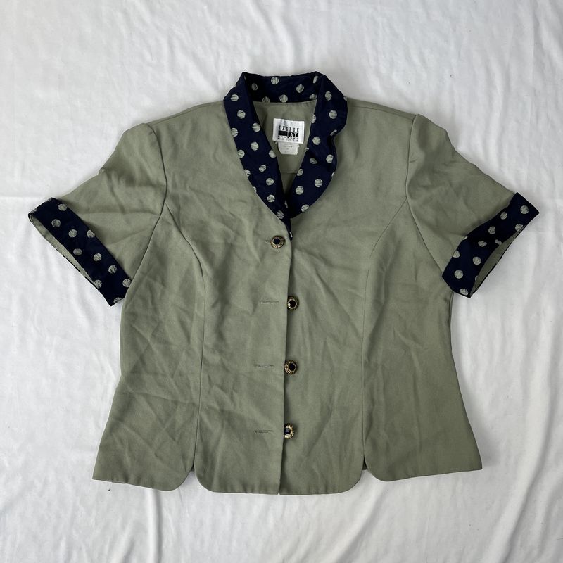 Adorable Sage Green Button Up Top