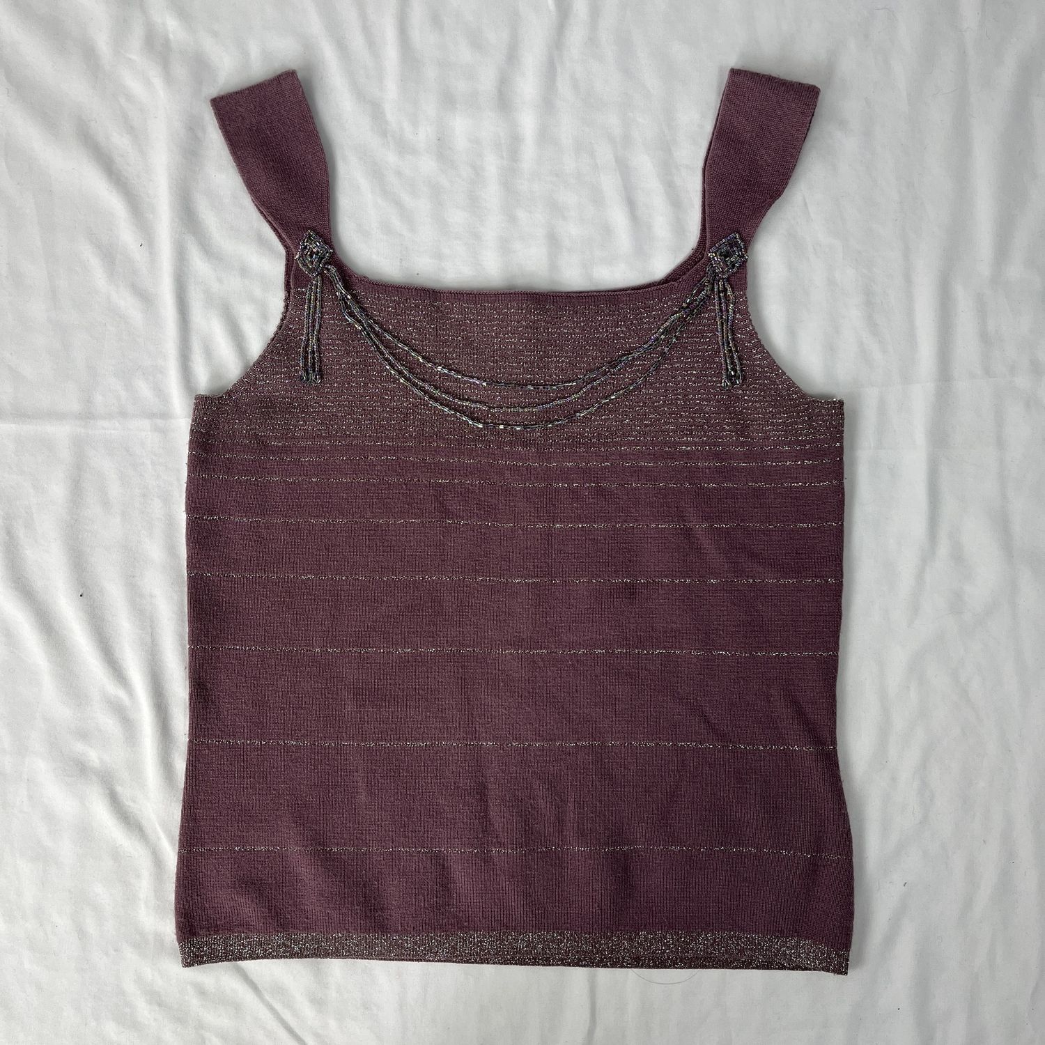Stunning Mauve Beaded Tank
