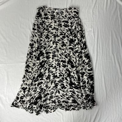 Black + White Floral Maxi Dress